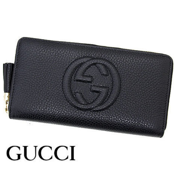 Gucci Soho Black Long Coin Interlocking GG Wallet - Picture 1 of 3